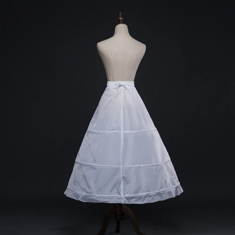 White Short Wedding dress Petticoats 3 Hoops Boneless Petticoat Simple lolita dress Underskirts Jupon vestido de noiva