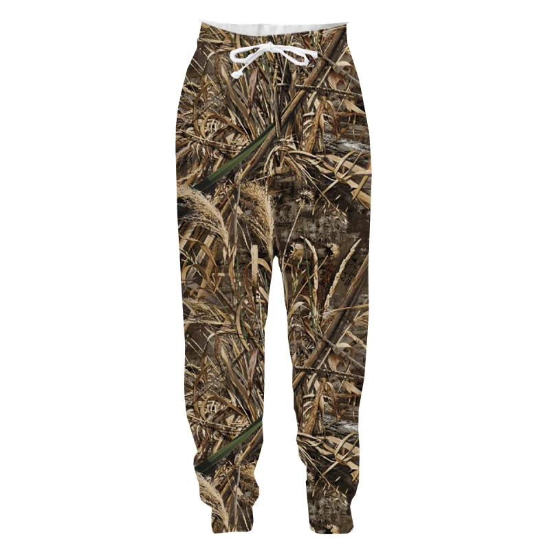 Jumeast Men Women 3D Reed Camouflage Hunting Oversized Streetwear  Casual Long Pants Sweatpants Fashion Spring Autumn Trousers