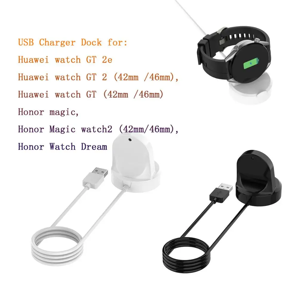 1 PC Portable Usb Charger Cable Fast Charging Dock Stand Holder for Huawei Watch GT2/GT/GT2e/Magic/Dream/Watch GT 2 42mm 46mm