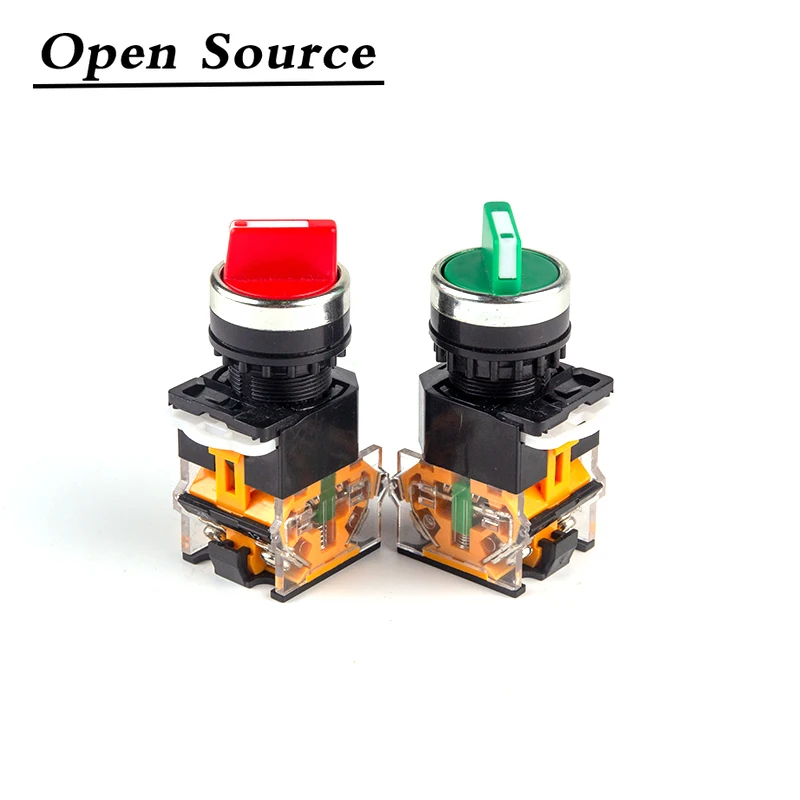 22mm LA38-11X2 LA38-20X3 Self-locking/Latching Knob Switch 10A/660V 2 Position 3 Position Selector Switch