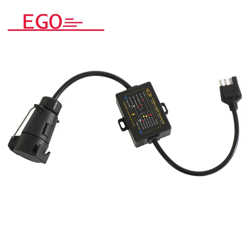 Towing Trailer Trekhaak Trailer Connector Licht Converter Vs 4 Pin Naar Eur 7 Pin Adapter Stop Brake Signal Scheiden apparaat