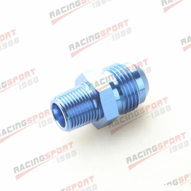 10AN AN-10 AN10 To 3/4'' NPT Straight Adapter Pipe Thread Fitting Blue/BLACK