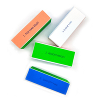 4 Pcs Sanding Sponge 4 Way Nail File Buffer Block For UV Gel Nail Polish Shiny DIY Nail Art Tool Pedicure Nail Foam Manicure Set