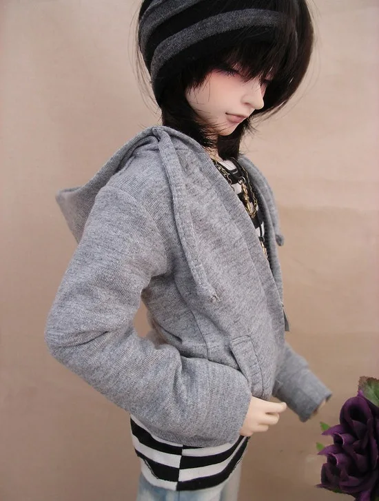 1/4 1/3 Scale BJD Clothes Zipper Sweatshirt Hooded Sweater Coat For BJD/SD MSD SD13 SD17 Uncle Doll Accessories C0971