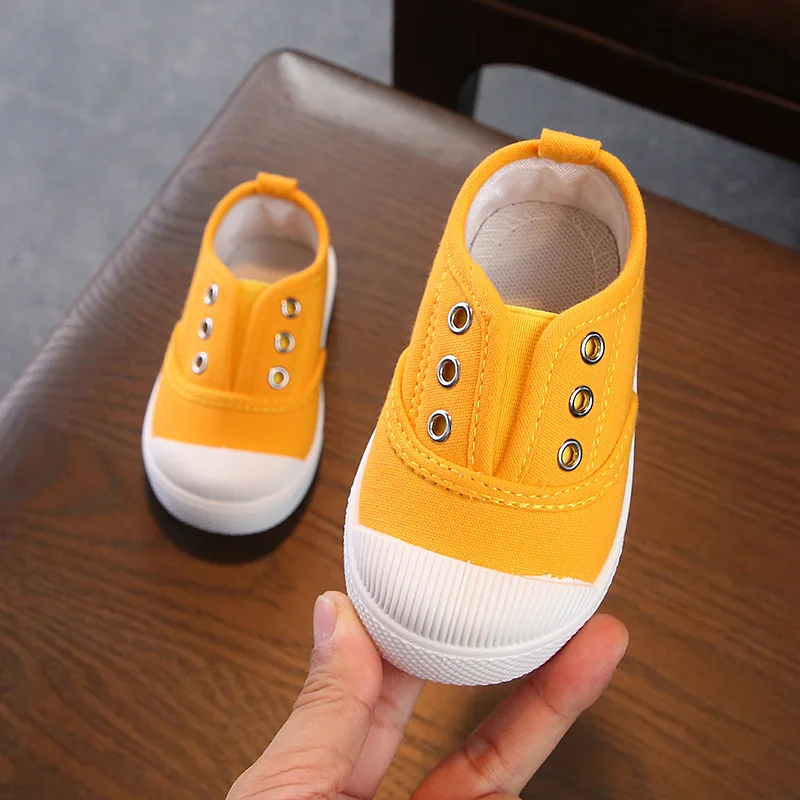 Elastic Band Autumn Shoes 2019 Flat Canvas Kids Boys Shoes For Girl Sneakers Children Baby Sport Light Shoes 1 2 3 4 5 6 Years