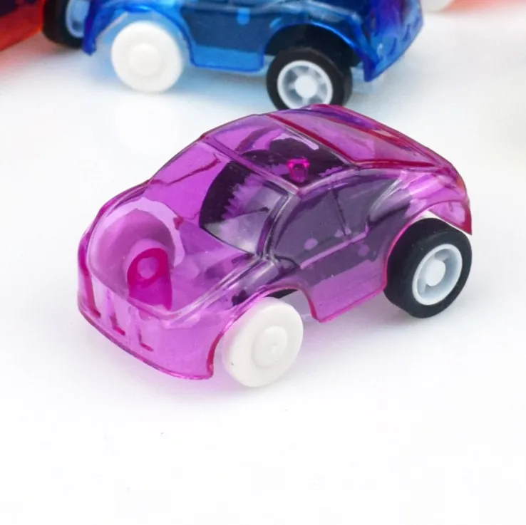 Voiture jouet mignon en plastique pour enfants, roues, Mini modèle de voiture, jouets pour enfants couleur bonbon, voiture de traction