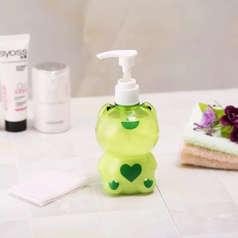 250ml Empty Pump Bottle Portable Soap Dispenser Child Cute Animal Frog/Duck Shape Press Type Split Shampoo Shower Container