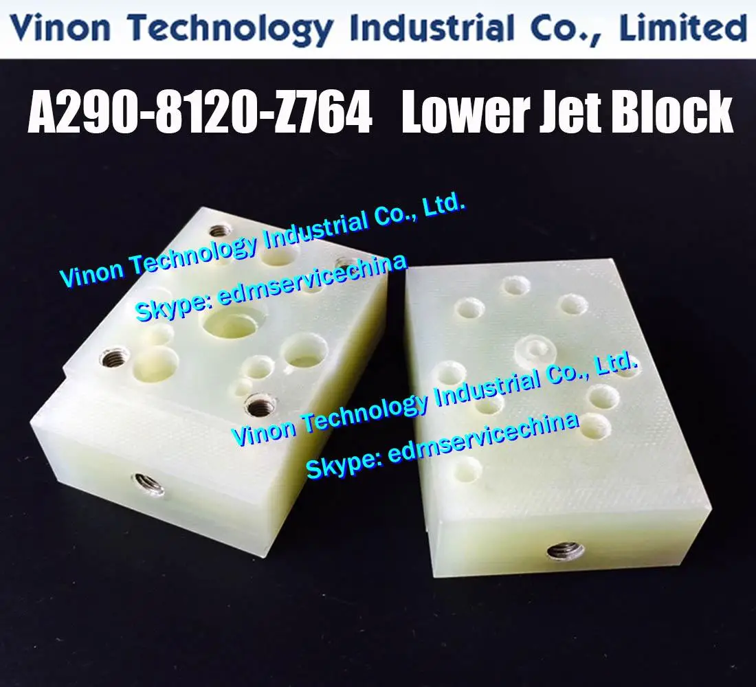 

A290-8120-Z764 edm Lower Jet Block for Fanuc iD,iE,CiA,C400iA,C600iA series. Fanuc edm wear parts A290.8120.Z764,A2908120Z764