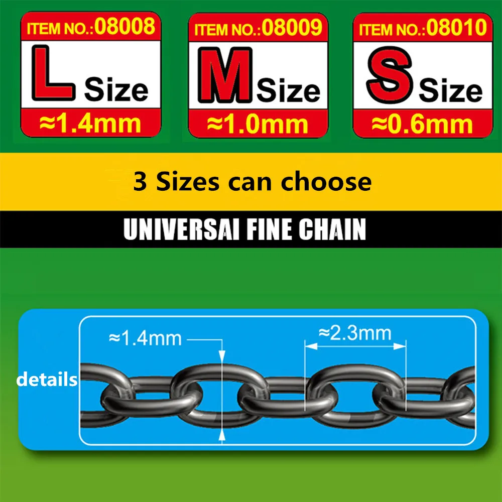 Master Tools 08008/08009/08010 40cm/30cm Universal Fine Chain L/M/S Size Model Accessory