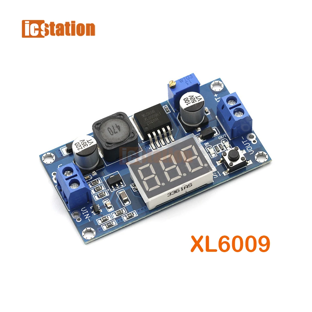 DC-DC XL6009 Digital Boost Step Up Power Supply โมดูล4.5-32V To 5-52V-แรงดันไฟฟ้า Regulator LED โวลต์มิเตอร์