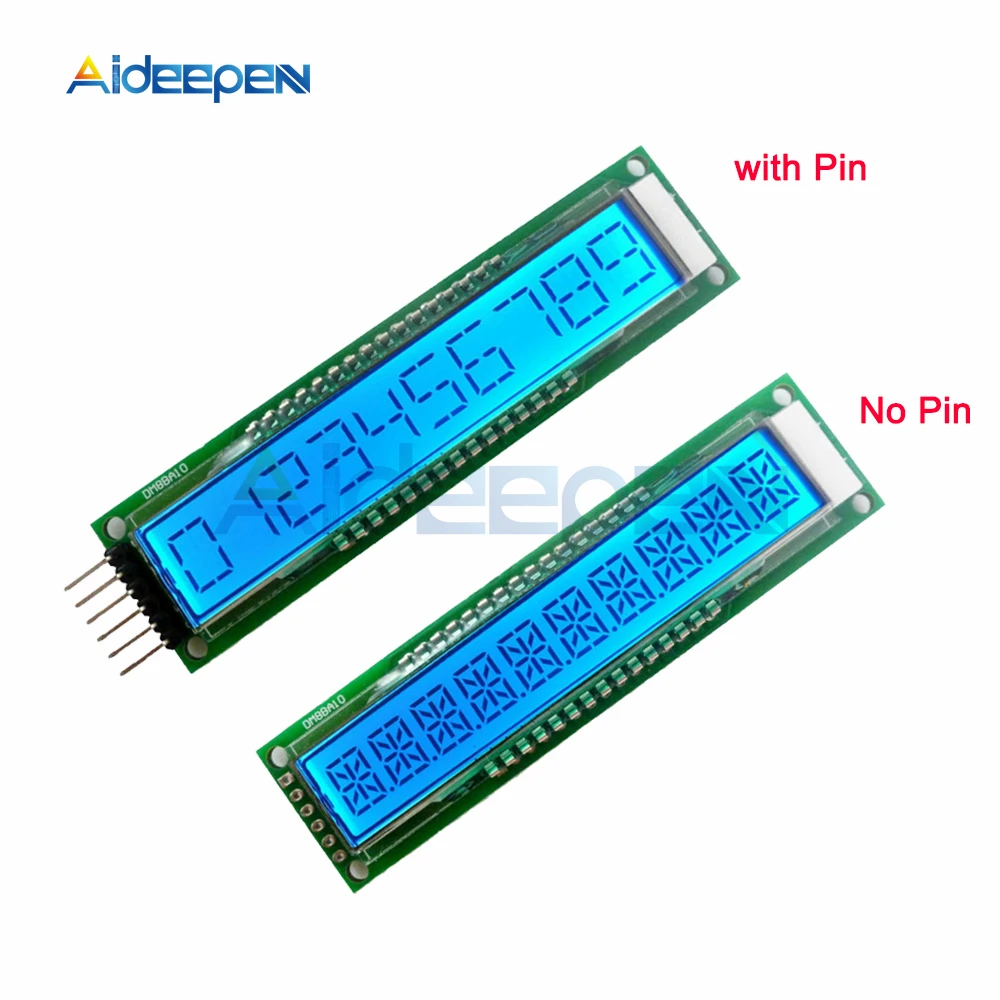 DM8BA10 SPI LCD Display Module LED Module 10 Bit 16 Segment Module Digital Segment Tube With Blue Backlight TM1622 Chip