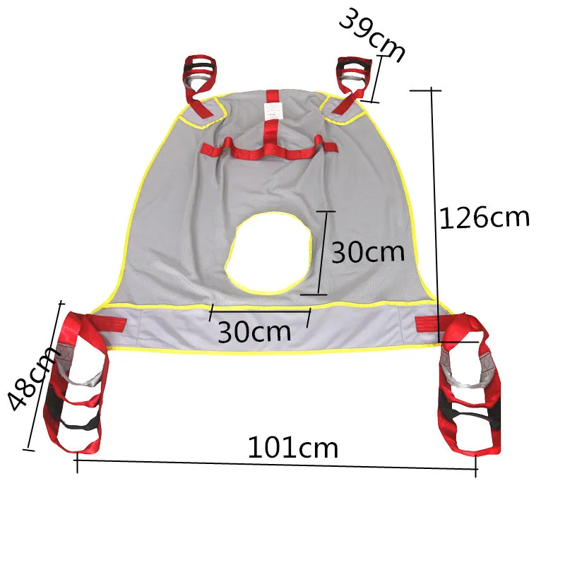 Medical Mobility-impaired Patient Lifter Mesh Cloth Opentype Spreader Lifter Sling Adjustable Rehabilitation Elderly Moving Belt