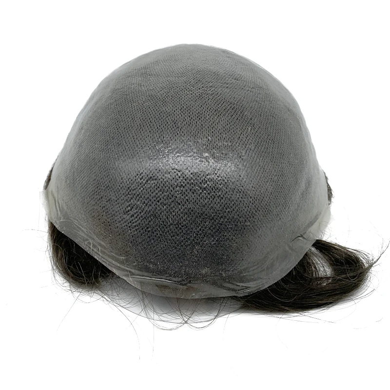 Human Hair Hairpieces Thin Skin PU Replacement System Human Hair Men Toupees