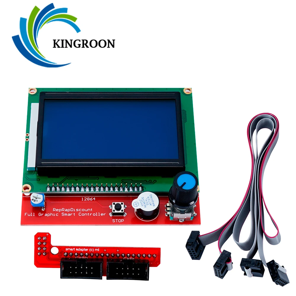 Ramps 1.4 Lcd Smart Controle Moederbord RAMPS1.4 Monitor Scherm 12864 Lcd Bedieningspaneel Board Kabel 3D Printer Deel