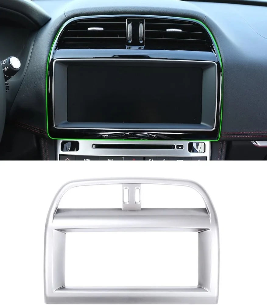 

ABS Chrome Navigation Screen Frame Cover Trim 1pc For Jaguar XE XEL F-Pace X761 2018