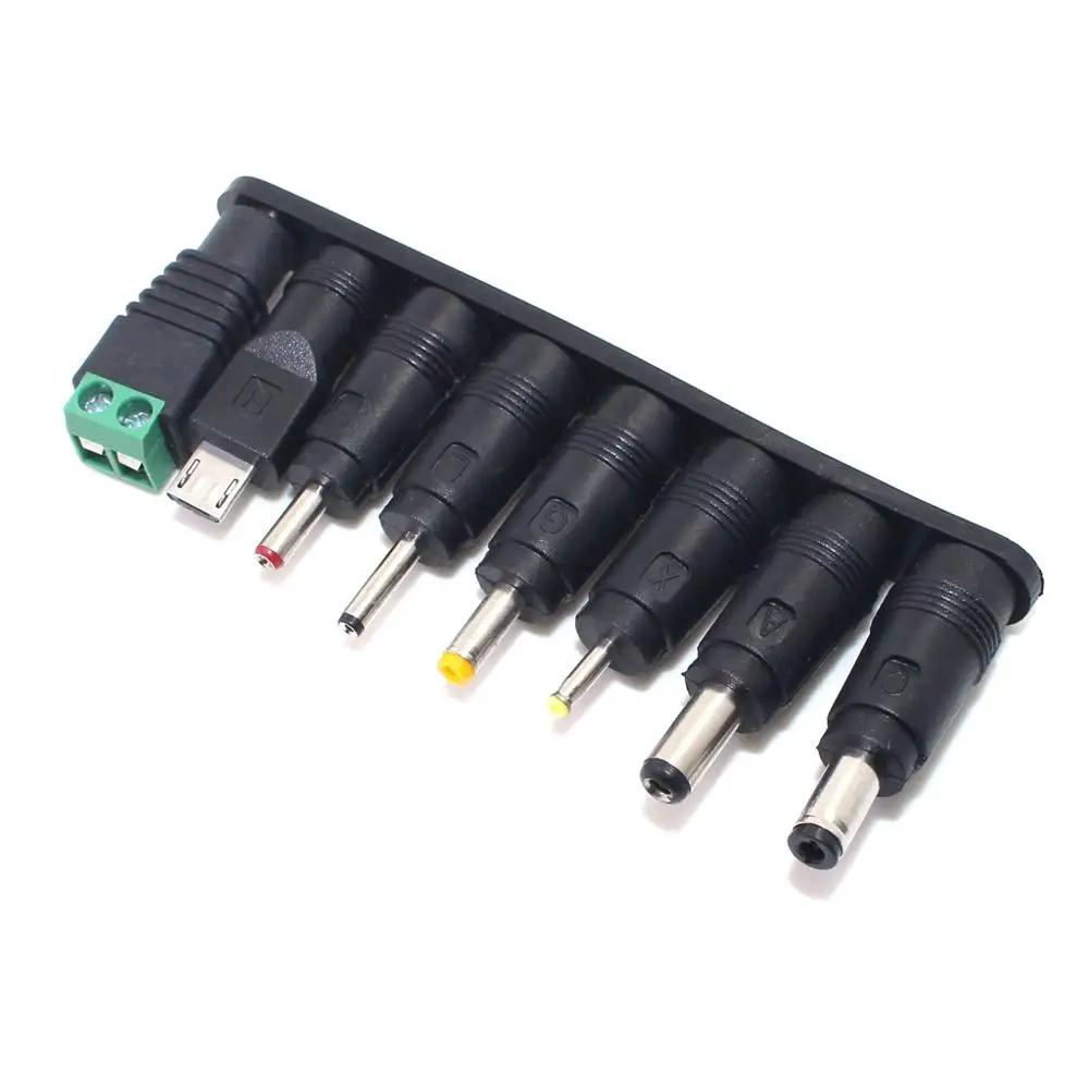 8pcs/lot DC Power Jack 5.5 x 2.1mm Female To 5.5*1.7mm 4.8 2.5 2.1 0.7 3.5 4.0*1.35mm micro usb termimal Male Plug