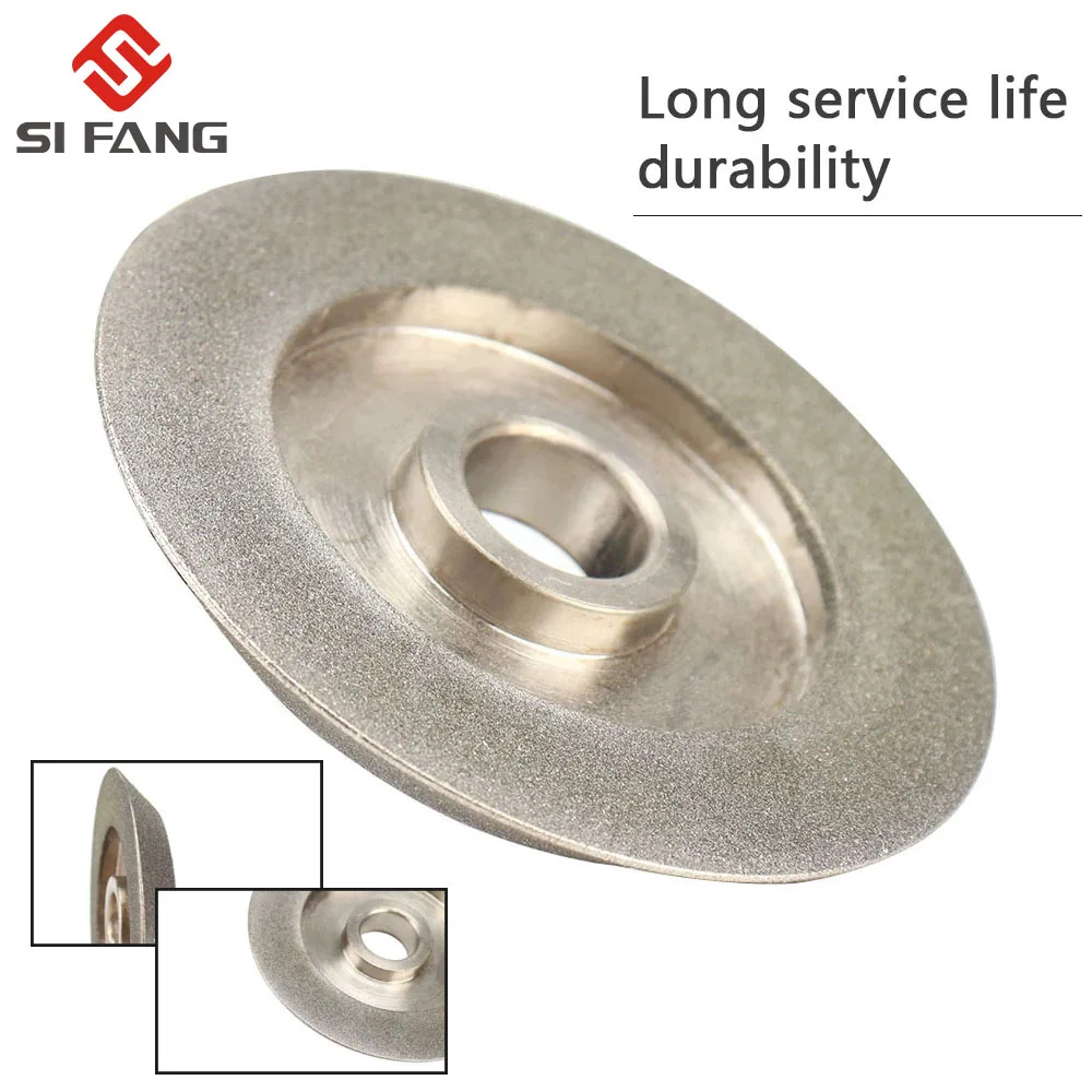 1PC 78mm Diamond Grinding Wheel Electroplate Grinding Circle 150Grit Grinder for Carbide Metal Tungsten Steel Milling Cutter