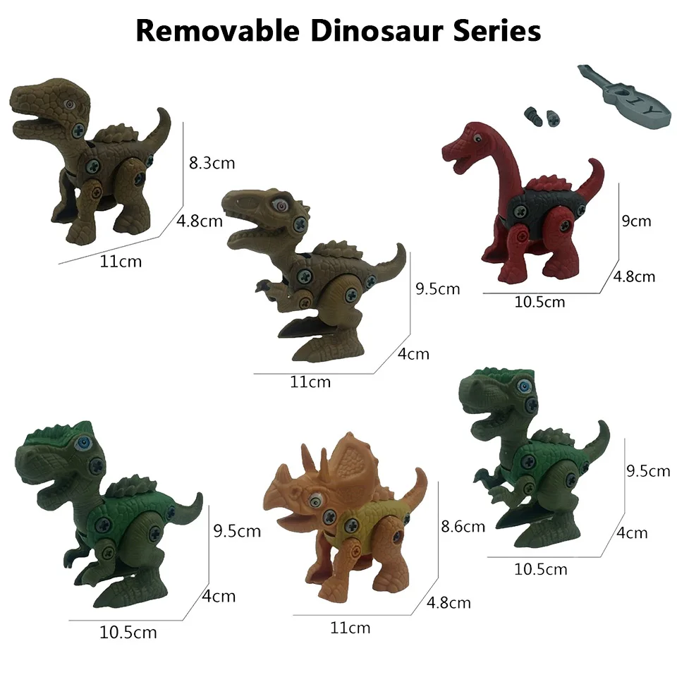 DIY Disassembly Assembly Dinosaur Toy Set Screw Nut Combination Assembling Dinosaur Model Educational For Montessori Kids Gift