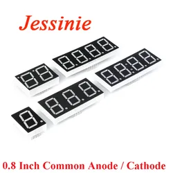 10pcs/1pc 0.8 Inch Digital Tube LED Display 1Bit 2Bit 3Bit 4Bit Clock Common Anode Cathode 0.8