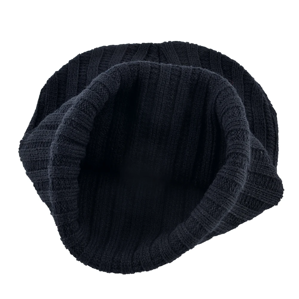 Fashion Skullcap Men Outdoor Streetwear Skullies Beanies Women Knitted Hip Hop Hat Boys Girls Kpop Bonnet Cap Black Knit Beanie