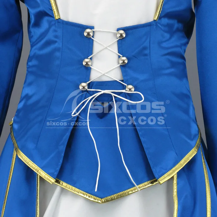 เกม Fate Stay Night Arturia Pendragon Cosplay เครื่องแต่งกายแฟชั่น Blue อย่างเป็นทางการชุดเล่นบทบาทเสื้อผ้าที่กำหนดเอง-Make ใดๆขนาด