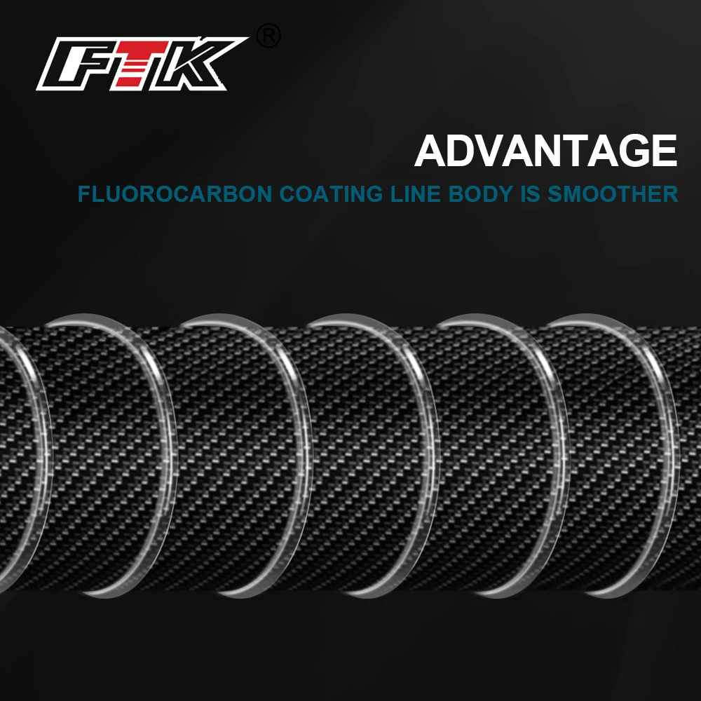 FTK Fluorocarbono líder – Sedal para mosca 100m 4-34 LB - imagen 3