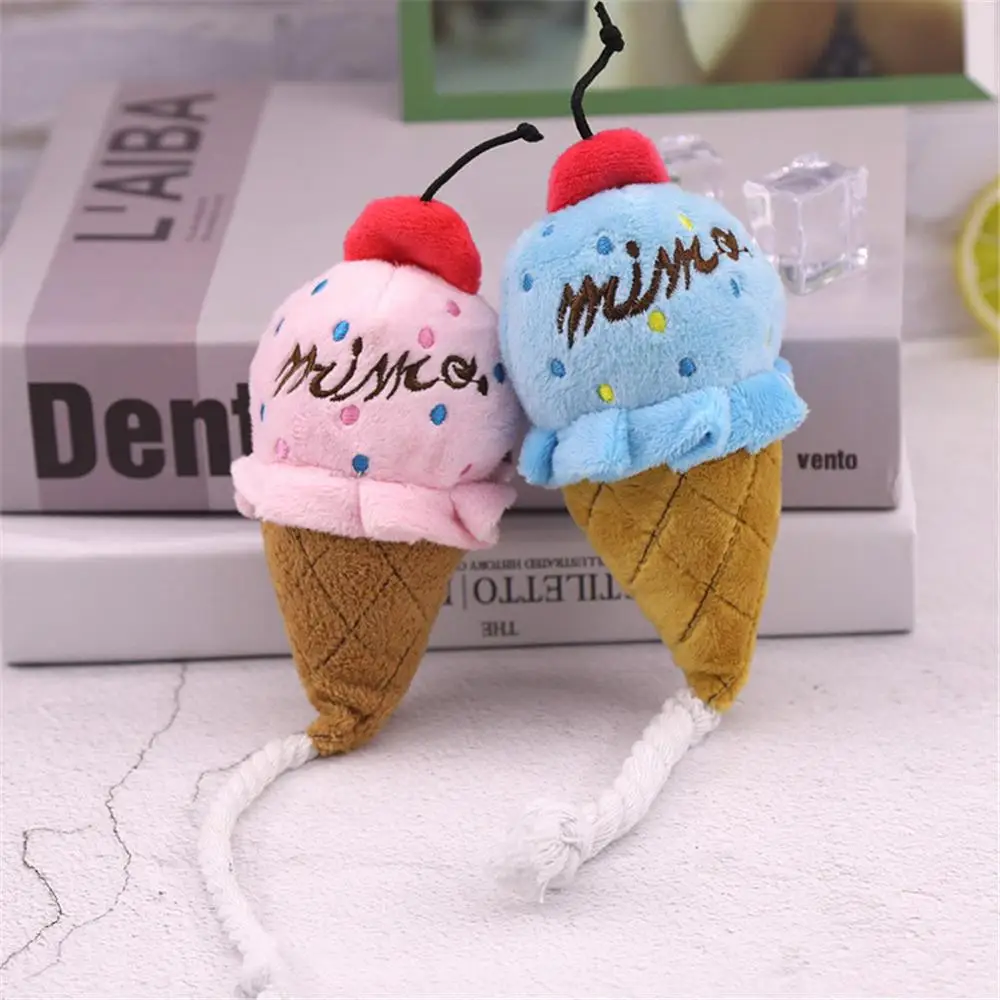 

1pc Plush Squeaky Bone Dog Toys Bite-Resistant Clean Dog Chew Puppy Training Toy Soft Ice Cream Pet Supplies