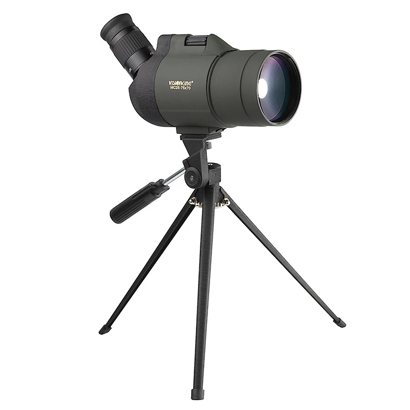 25-75x70 Spotting Scope with Tripod HD Zoom lll Night Version Optic BAK4 Prism Outdoor Camping Bird-watching Monocular Telescope