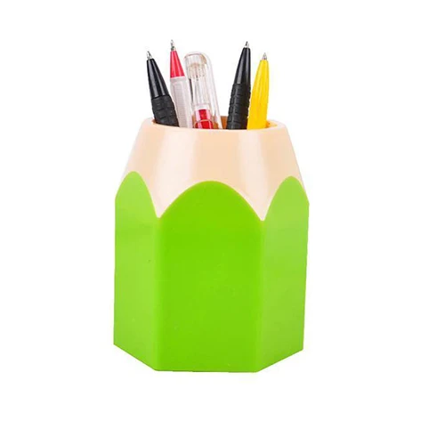 Pot porte-stylo en forme de crayon, brosse de maquillage, stockage de papeterie de bureau, fournitures scolaires pour enfants, livraison directe