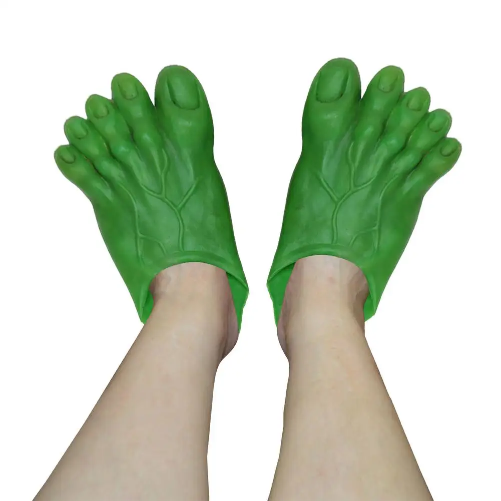 Cosplay Hulk Giant Feet Slippers Halloween Decoration For Garden Hotel Wedding Scary Props Funny Big Foot Shoes Masquerade Props