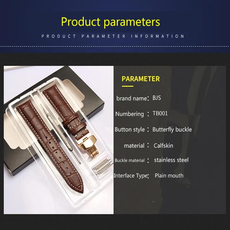 Watchband Soft Calf Genuine Leather Watch Strap 16mm 18mm 19mm 20mm 21mm 22mm Watch Band for Tisssot Seiko Accessories Wristband