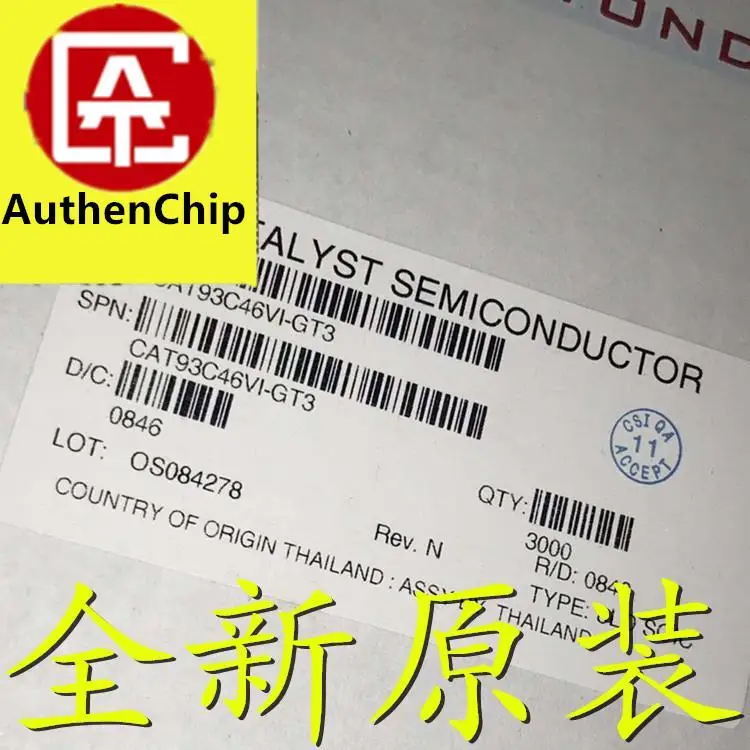 10Pcs 100% Original New In สต็อก CAT93C46VI-GT3 CAT93C46VI หน่วยความจำ EEPROM SMD SOP-8