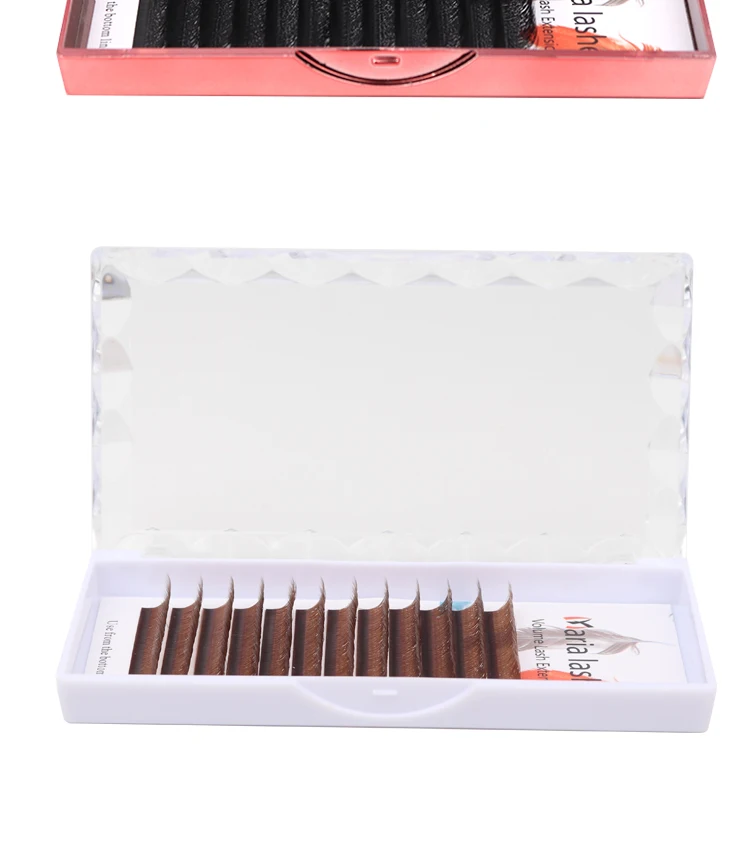 MARIA YY-förmige Wimperncluster Beauty 0.07 Y-Draht-Typ Braune Wimpernverlängerung Make-up Natürlich Weich D-Curl Volumenfächer – Detail 6