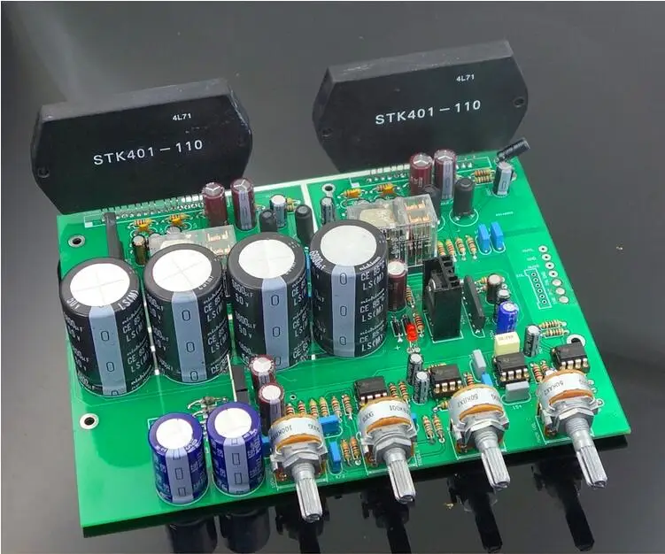 STK401 new generation HIFI level 2.1 power amplifier kit with pre-amplifier power board 70W * 2 + 200W