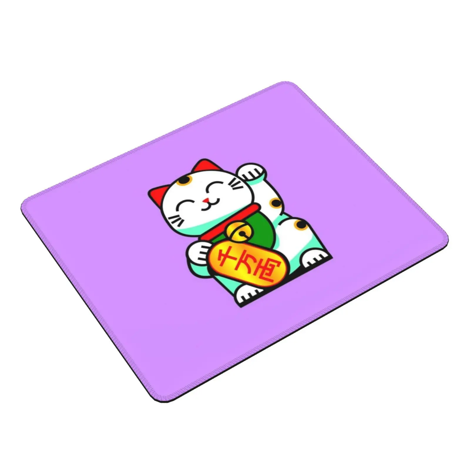 Beckoning Cat Mouse Pad DIY Print Maneki Neko Japan Japanese Good Luck Asian Fortune Bell Bib Money