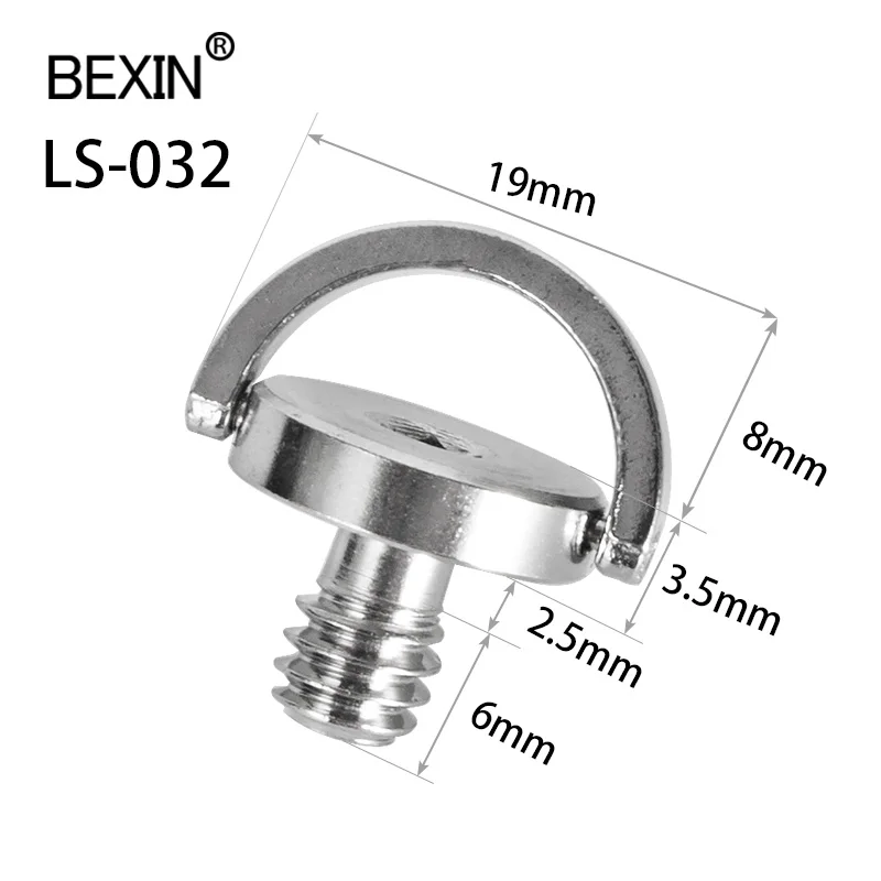 

Bexin DSLR Camera Tripod Plate D Ring 1/4 Thread 1/4 Screw Stainless Steel Screw for Camera Quick Release Plate