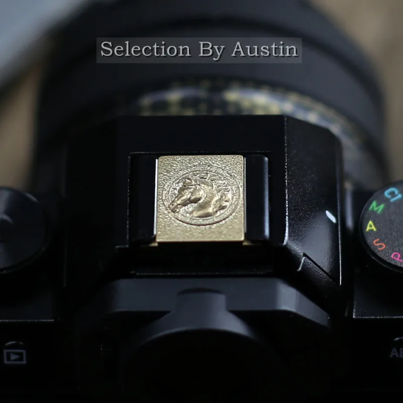 Brass Hot Shoe Cover Shutter Release Button For Sony A7C FUJI XS10 XT4 XE4 LEICA CANON OLYMPUS