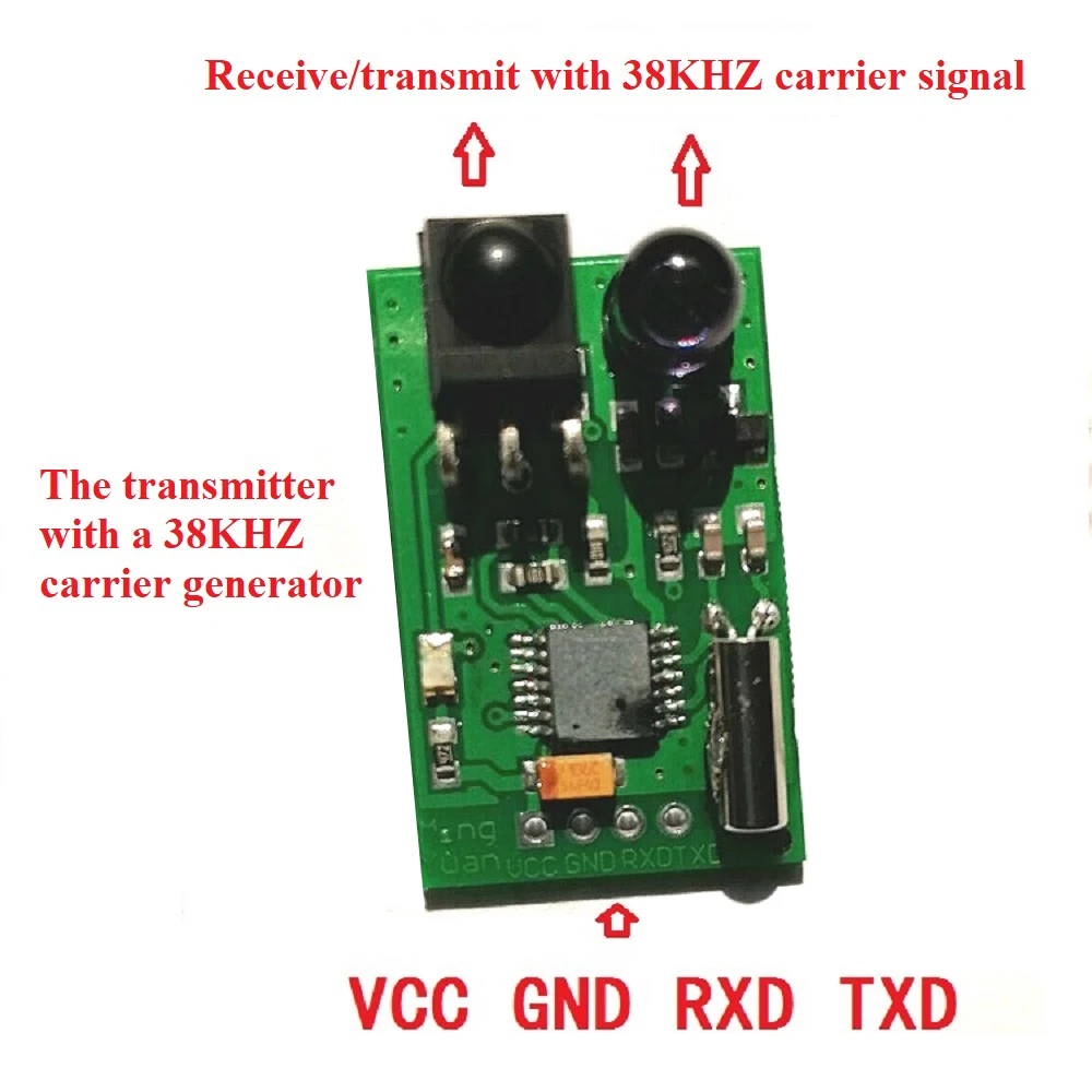 IR IRDA Far Infrared to TTL Converter, Carrier Frequency 38kHz Far Infrared Communication Module Adapter