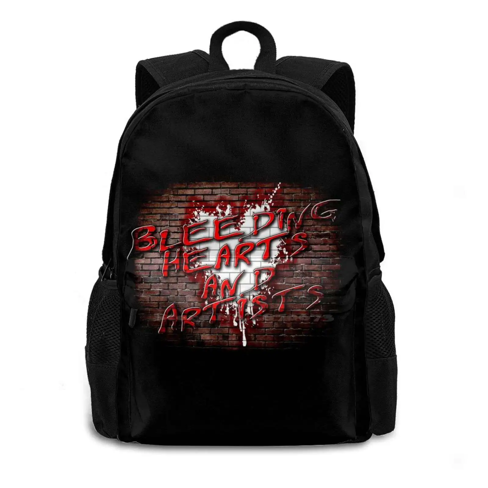 Bleeding Hearts And Artists Inspired The Wall Design Pattern Design Bag Student'S Backpack The Wall Bleeding Hearts And Artists