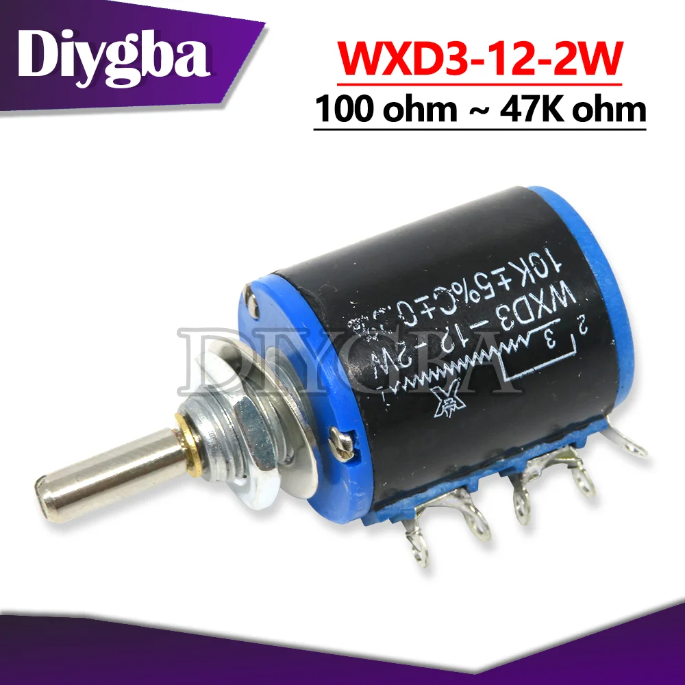 1PCS WXD3-12-2W 100 220 470 1K 2K2 3K3 4K7 10K 22K 33K 47K Ohm 100R 220R 470R 2.2K 3.3K 4.7K WXD3-12 1W Potentiometer