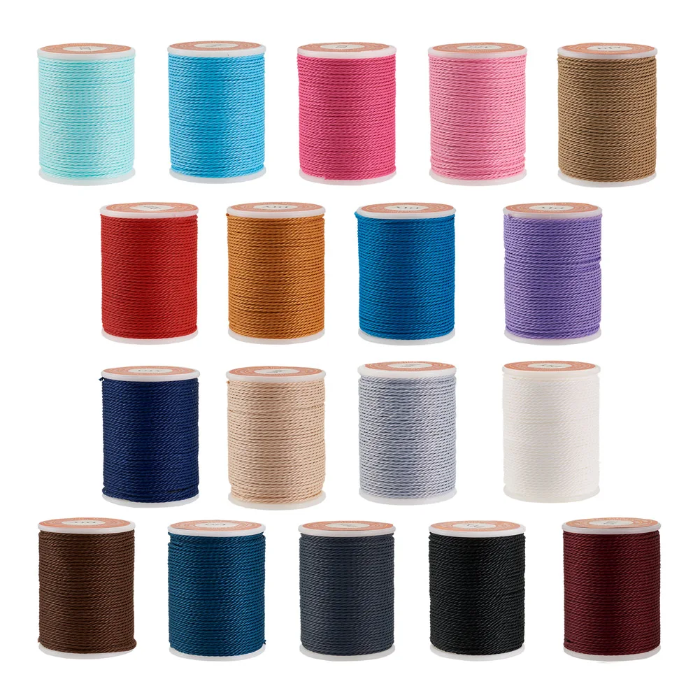 about 11m/roll Waxed Polyester Cords 1mm Twisted Cord For jewelry making DIY Bracelet Necklace Crafts Accessories