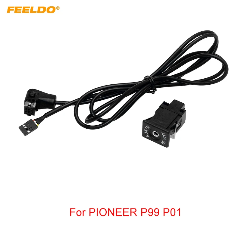 

FEELDO Car Audio AUX-In Cable AUX Socket Adapter For Pinoeer IP-BUS Headunit Changer Input Plug Wire Harness