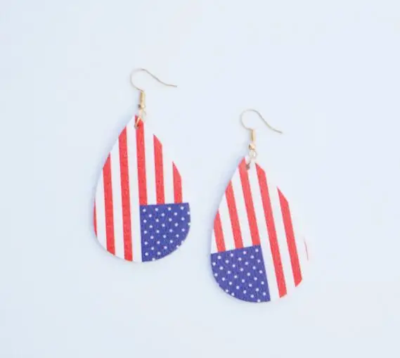 Football Sports Pu Leather Earrings Rugby American Flag Earrings Women Lady Fashion Accessories Jewelry 8styles