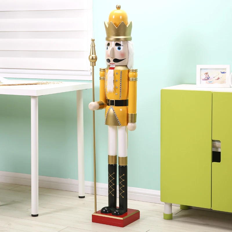 120 cm nutcracker puppet soldiers decoration to the hotel coffee shop furnishing articles furnishing articles Nordic household g