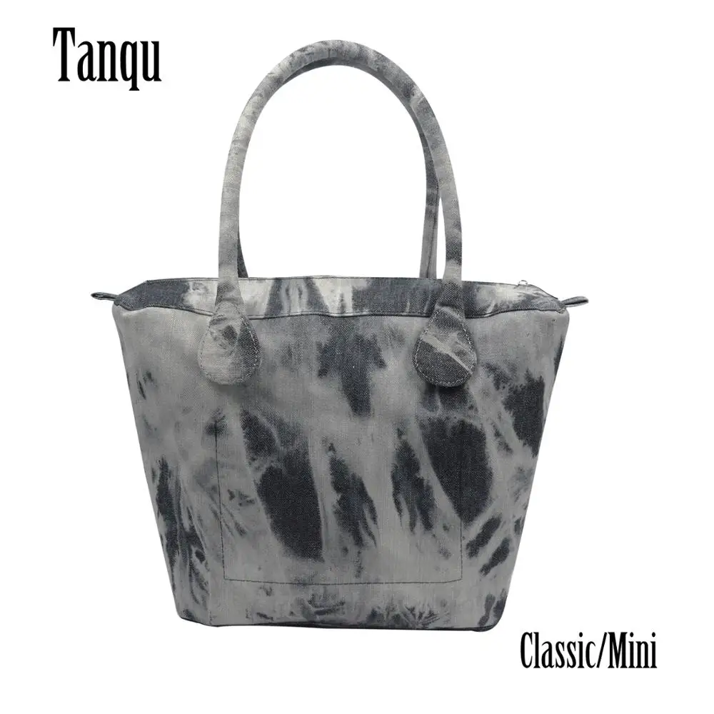 

TANQU Short Long Round Denim Canvas Fabric Handle with Insert Lining for Obag Classic Mini O Bag Women's Bags Shoulder Handbag