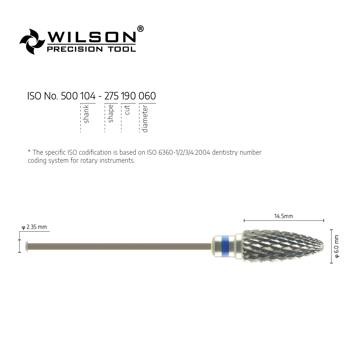 WILSON PRECISION TOOL 5000350 Tungsten Carbide Burs