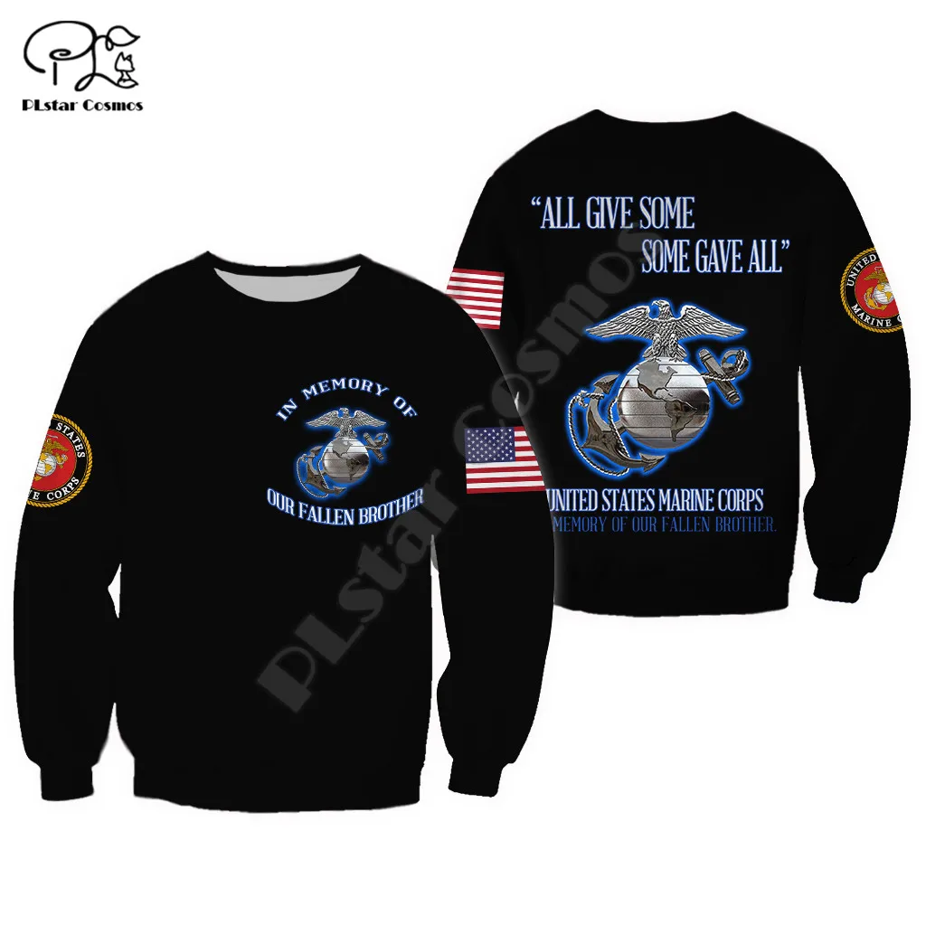 PLstar Cosmos USMC Marine Corps 3D Printed 2021 New Fashion Hoodies Sweatshirts Zip Hooded For Man/Woman Casual Streetwear U06