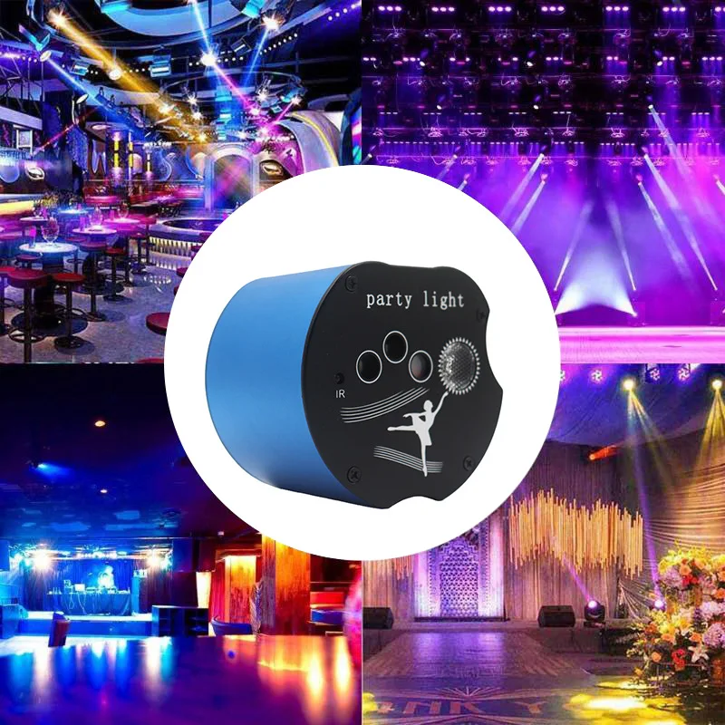 64 Patronen Apple Vormige Mini Rgb Lichten Effect Dj Led Disco Light Party Laser Projector Stage Light Met Afstandsbediening Dropshipping