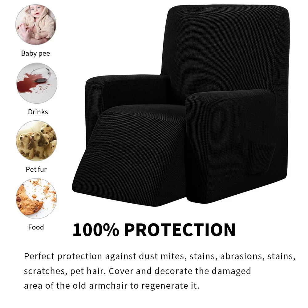 Red Wine Waterproof Elastic Recliner Chair Cover All-inclusive Massage Sofa Couch Cover For Living Room 13 Colors