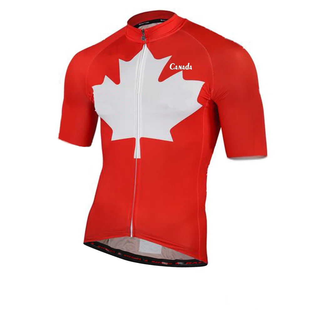 

New Man Summer Red Cycling Jersey canada Team Bike Clothing Road Bicycle Wear Shirts